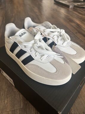 adidas Women’s Barreda White and Black Low-Top Sneakers